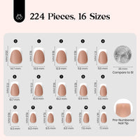 Thumbnail for Beetles French Tips Press On Nails: gel nail wraps – french long – CrazyGels