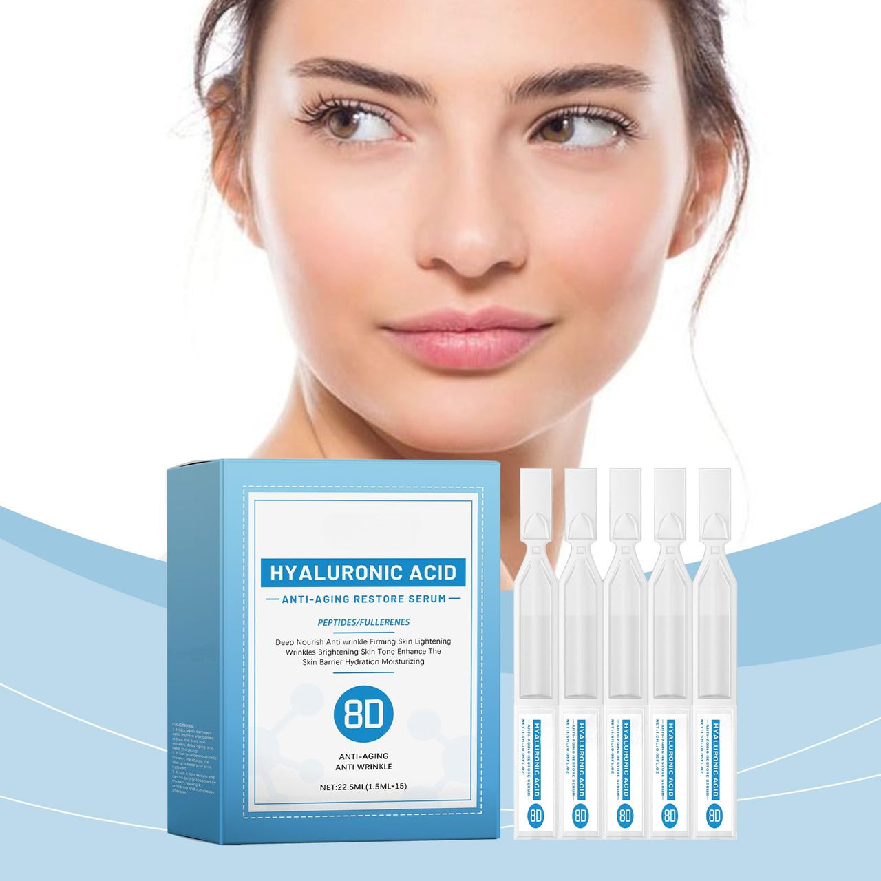 15 Hyaluronic Acid Ampoules with Peptides