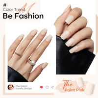 Thumbnail for Modelones White Press on Nails, Short Square Fake Nails, Reusable Nail Kit with Nail Glue Adhesive Tabs Mini Nail File, Nails Press Ons 32Pcs16 Sizes, Women Girl Gift