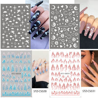 Thumbnail for 30 Sheets Gold Nail Nail Nail Wraps and 18 Sheets Colorful Nail Nail Nail Wraps