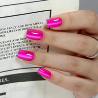 Thumbnail for SHANGMENG Hot Pink Press on Nails Short - Cat Eye Press on Nails Square for Women Gift, Natural Fit & Glossy Stick on Nails in 16 Sizes - 32 Reusable Soft Gel Fake Nails with Glue, Hot Pink | Premium Nail Wraps