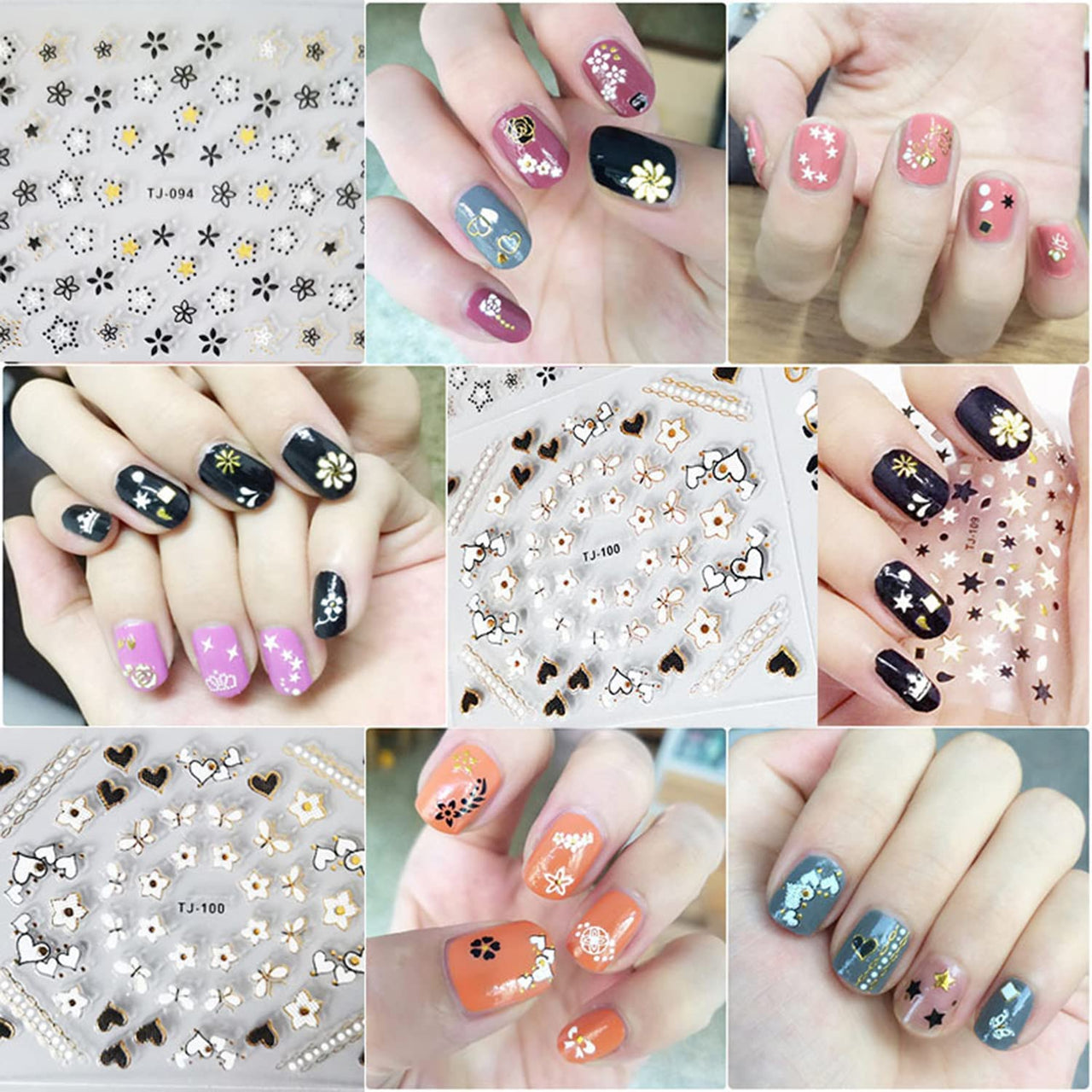 30 Sheets Gold Nail Nail Nail Wraps and 12 Sheets Gold Nail Nail Nail Wraps