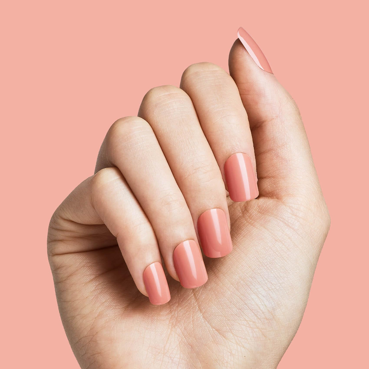 KISS Full-Cover Nails, Press On Nails, Nail glue included, 'Short Square', Clear, Short Size, Squoval Shape, Includes 100 Nails, 3g Glue