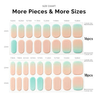 Thumbnail for Nailog Semi Cured Gel Nail Strips 34 pcs | Long Lasting Nail Polish Sticker Nail Wraps with Glossy Gel Finish | New Dawn