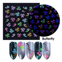 Thumbnail for 30 Sheets White Nail Nail Nail Wraps and 24 Sheets Fluorescent Nail Nail Nail Wraps