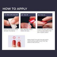 Thumbnail for KISS imPRESS No Glue Mani Press On Nails, Design, 'Rain Check', Blue, Short Size, Squoval Shape, Includes 30 Nails, Prep Pad, Instructions Sheet, 1 Manicure Stick, 1 Mini File