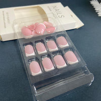 Thumbnail for White French Tip Press On Nails gel nail wraps – french white – CrazyGels