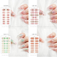 Thumbnail for 14 Sheets Spring Nail Nail Wraps Nail Nail Wraps Semi Cured Gel Strips Supplies Flowers Decals With File Full Wrap Polish Nail Nail Wraps for Women Girls DIY Decorations
