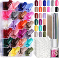 Thumbnail for FANDAMEI 24 Colors Press on Nails Square, 24 Packs 576PCS Press on Nails Medium Glossy, Lightweight Natural Fake Nails Full Cover, False Nails with Glue, Short Square Acrylic Press on Nails