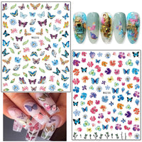 Thumbnail for 24 Sheets Flowers Nail Art Nail Nail Wraps with 8 Sheets Butterfly Nail Art Nail Nail Wraps