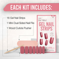Thumbnail for Ardell Nail Addict Gel Nail Strips - Wild Roses, Cures with LED/UV Lamp, Lasts Up To 14 Days, 1-pack – Premium Nail Wrap Set