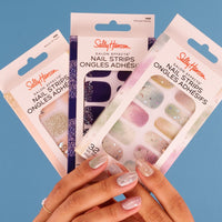 Thumbnail for Sally Hansen Salon Effects Gel Nail Strips, Midnight Marine - Blue, Printed, No UV/LED Nail Lamps, Salon-Quality, Long Lasting, Easy to Apply & Remove - Includes 1 Prep Pad, Nail File & Wooden Stick – Premium Nail Wrap Set