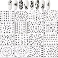 Thumbnail for 30 Sheets Black Nail Nail Nail Wraps and 12 Sheets Gold Nail Nail Nail Wraps