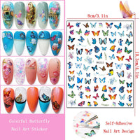 Thumbnail for 8 Sheets Luminous Nail Nail Nail Wraps and 8 Sheets Butterfly Nail Nail Nail Wraps