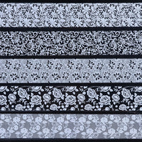 Thumbnail for XEAOHESY 10 Rolls Black White Flower Nail Foil Transfer Sticker Kit Lace Nail Foil Sheets Foil Nail Art Decals Flower Nail Foil Transfer Nail Nail Wraps Foil Nail Nail Wraps for Women Nail Art