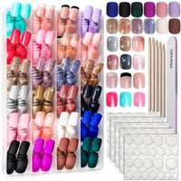 Thumbnail for FANDAMEI Press on Nails, 24 Colors 576PCS Press on Nails Short Square Matte Glossy. Glitter Press on Nails Short Round. Natural Fit Lightweight Fake Nails Natural for Nail Art