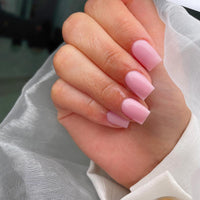 Thumbnail for KQueenest 30 Pcs Baby Pink Press on Nails Short Medium Square Fake Nails Acrylic, Reusable Short Coffin False Nails Set, Varied Sizes Solid Color Press ons for Women Daily Wear