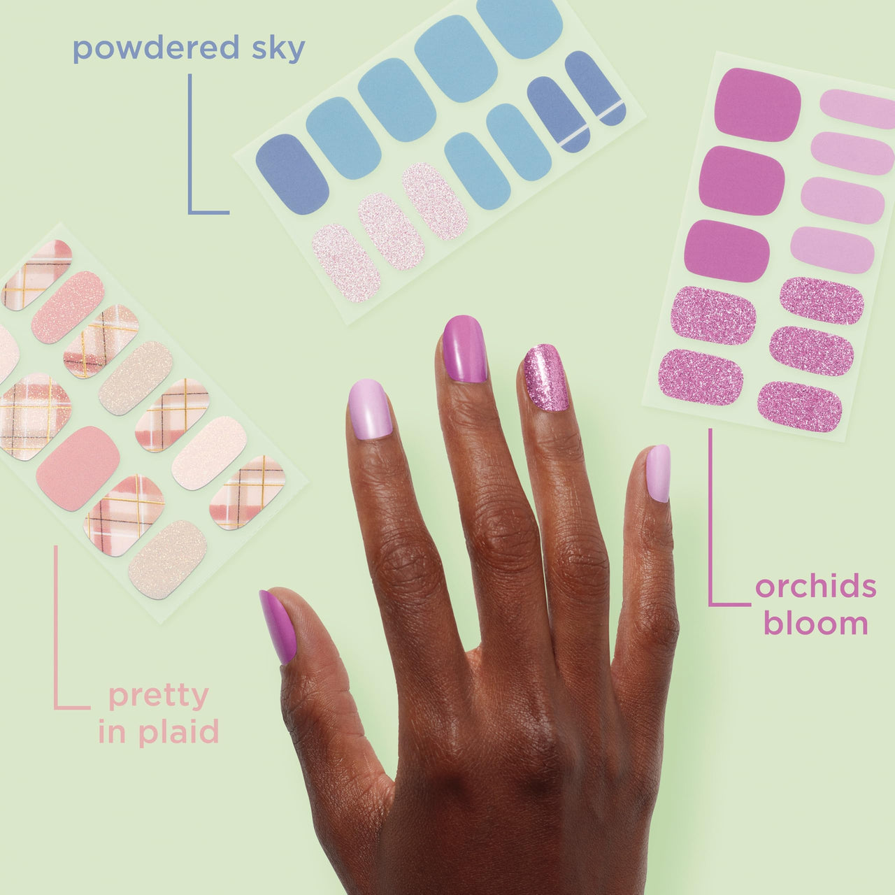 Sally Hansen Salon Effects, Wall Flower, Nail Strips, No UV Light Needed, No Dry Time, Long-Lasting, Non-Damaging, No Chipping – Premium Nail Wrap Set