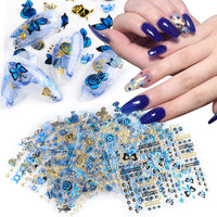 Thumbnail for 30 Sheets Black Nail Nail Nail Wraps and 24 Sheets Blue Nail Nail Nail Wraps