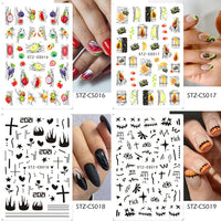 Thumbnail for 30 Sheets Gold Nail Nail Nail Wraps and 18 Sheets Colorful Nail Nail Nail Wraps