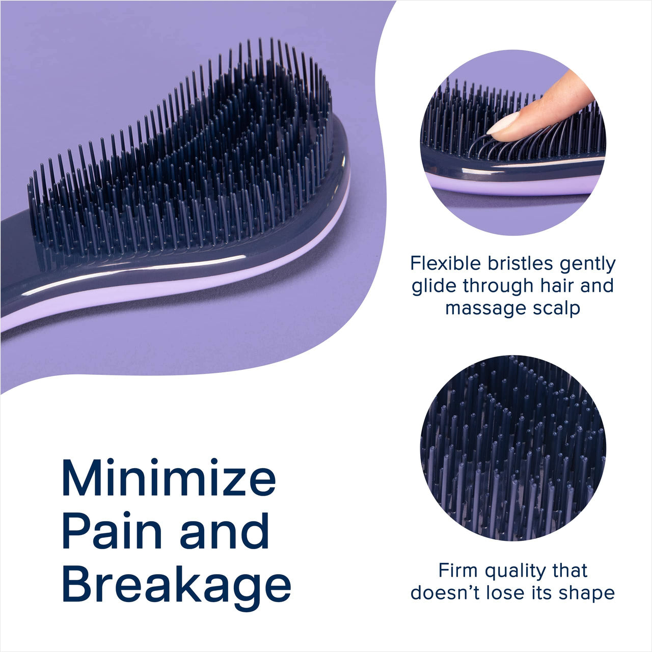 Crave Naturals Hair Care Purple Crave Naturals Glide Thru Detangling Brush