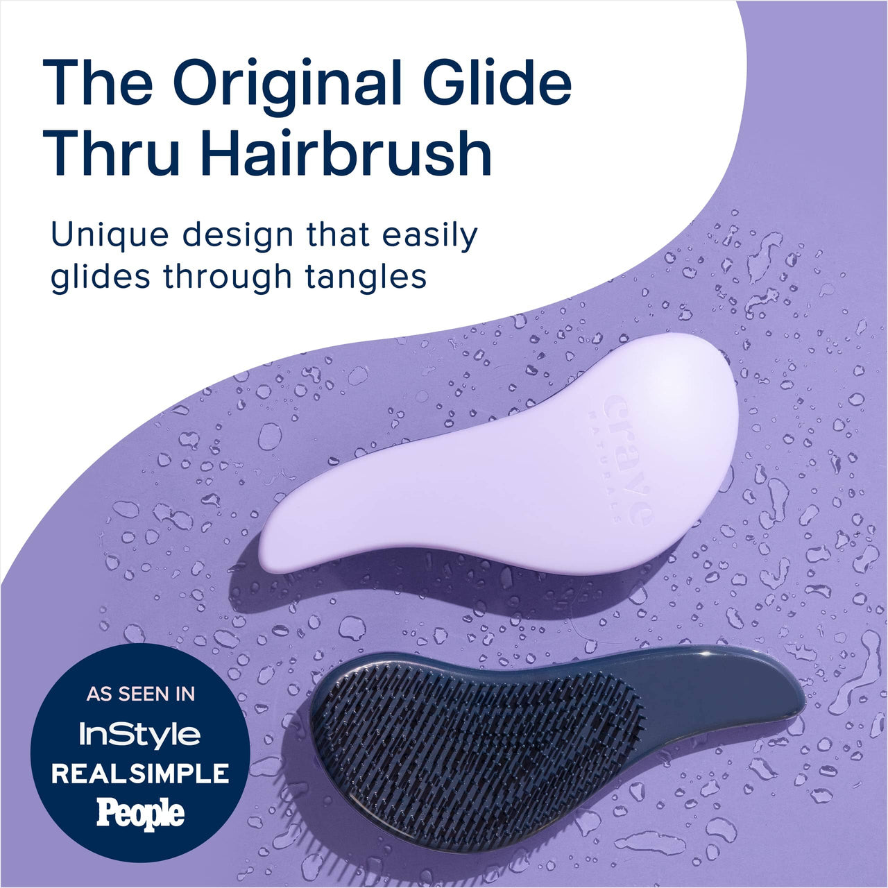 Crave Naturals Hair Care Purple Crave Naturals Glide Thru Detangling Brush