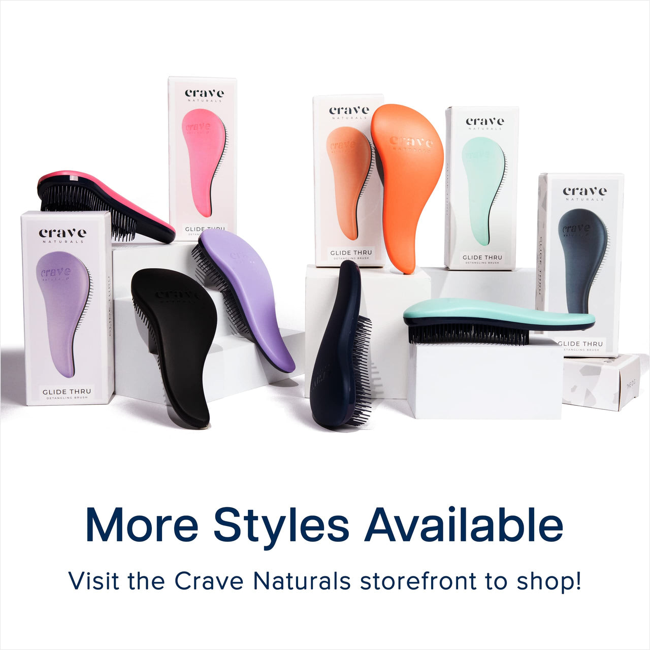 Crave Naturals Hair Care Purple Crave Naturals Glide Thru Detangling Brush