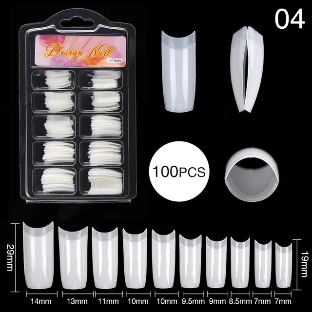 Crazy Gels Almond Nail Art Press on False Nails Fake Nails Coffin Gel Nails Extension System Full Cover Short Nail Soft Gel Tips Accessories Tool