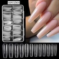 Thumbnail for Crazy Gels Coffin Clear Nail Art Press on False Nails Fake Nails Coffin Gel Nails Extension System Full Cover Short Nail Soft Gel Tips Accessories Tool