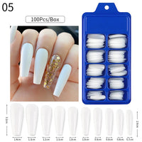 Thumbnail for Crazy Gels Coffin Nude Nail Art Press on False Nails Fake Nails Coffin Gel Nails Extension System Full Cover Short Nail Soft Gel Tips Accessories Tool