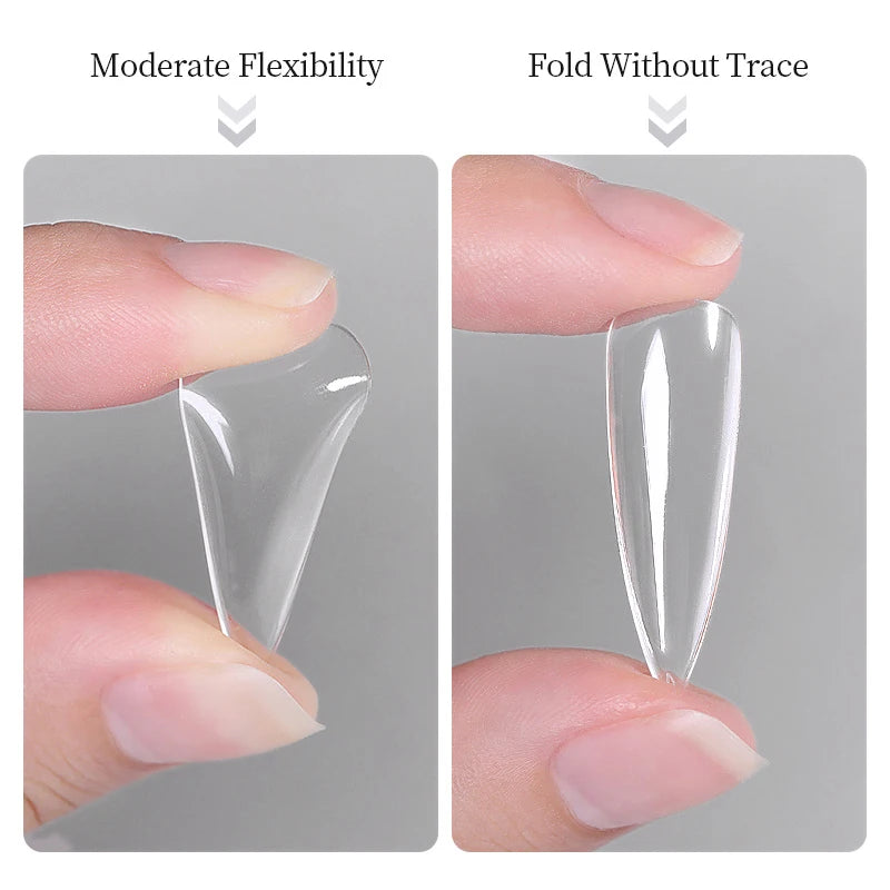 Crazy Gels Nail Art Press on False Nails Fake Nails Coffin Gel Nails Extension System Full Cover Short Nail Soft Gel Tips Accessories Tool