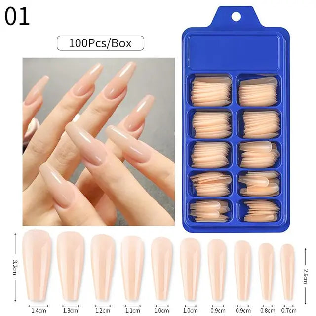 Crazy Gels Nail Art Press on False Nails Fake Nails Coffin Gel Nails Extension System Full Cover Short Nail Soft Gel Tips Accessories Tool