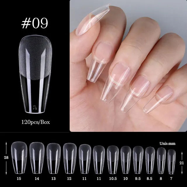 Crazy Gels Nail Art Press on False Nails Fake Nails Coffin Gel Nails Extension System Full Cover Short Nail Soft Gel Tips Accessories Tool