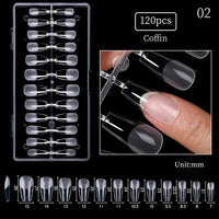 Thumbnail for Crazy Gels Nail Art Press on False Nails Fake Nails Coffin Gel Nails Extension System Full Cover Short Nail Soft Gel Tips Accessories Tool