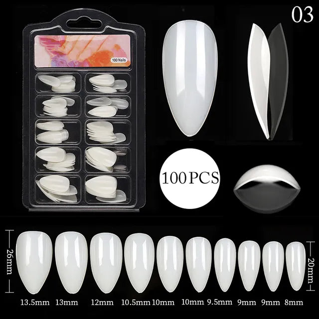 Crazy Gels Nail Art Press on False Nails Fake Nails Coffin Gel Nails Extension System Full Cover Short Nail Soft Gel Tips Accessories Tool