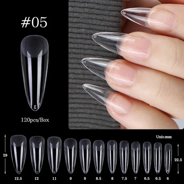 Crazy Gels Nail Art Press on False Nails Fake Nails Coffin Gel Nails Extension System Full Cover Short Nail Soft Gel Tips Accessories Tool