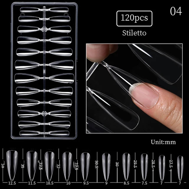 Crazy Gels Nail Art Press on False Nails Fake Nails Coffin Gel Nails Extension System Full Cover Short Nail Soft Gel Tips Accessories Tool