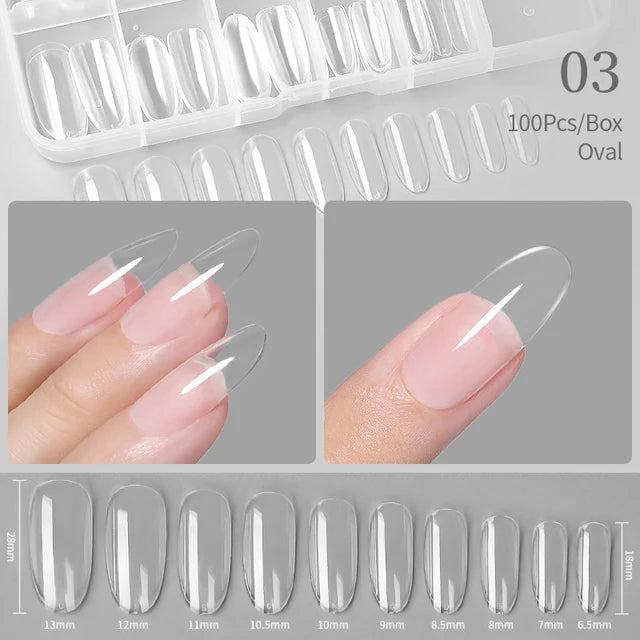 Crazy Gels Nail Art Press on False Nails Fake Nails Coffin Gel Nails Extension System Full Cover Short Nail Soft Gel Tips Accessories Tool