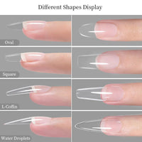 Thumbnail for Crazy Gels Nail Art Press on False Nails Fake Nails Coffin Gel Nails Extension System Full Cover Short Nail Soft Gel Tips Accessories Tool