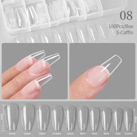 Thumbnail for Crazy Gels Nail Art Press on False Nails Fake Nails Coffin Gel Nails Extension System Full Cover Short Nail Soft Gel Tips Accessories Tool