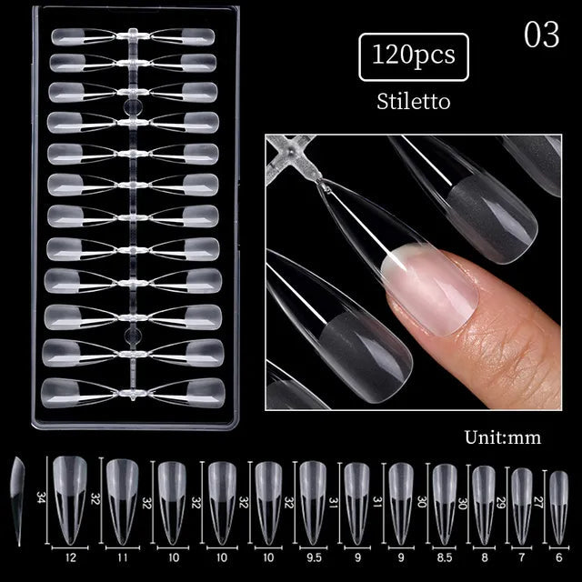 Crazy Gels Nail Art Press on False Nails Fake Nails Coffin Gel Nails Extension System Full Cover Short Nail Soft Gel Tips Accessories Tool