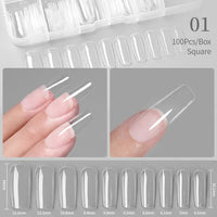 Thumbnail for Crazy Gels S-Coffin Nail Art Press on False Nails Fake Nails Coffin Gel Nails Extension System Full Cover Short Nail Soft Gel Tips Accessories Tool