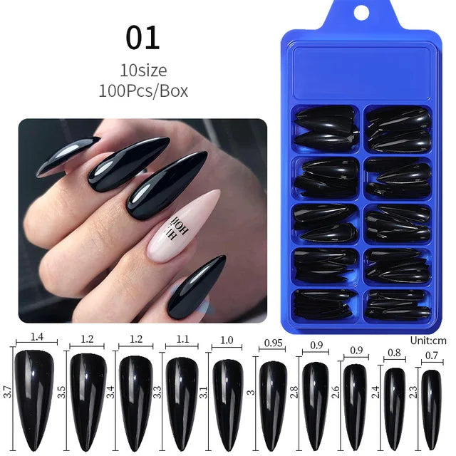 Crazy Gels Water Droplets A05 Nail Art Press on False Nails Fake Nails Coffin Gel Nails Extension System Full Cover Short Nail Soft Gel Tips Accessories Tool