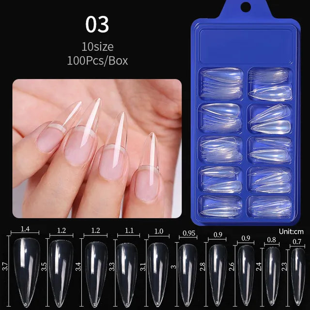 Crazy Gels Water Droplets Clear Nail Art Press on False Nails Fake Nails Coffin Gel Nails Extension System Full Cover Short Nail Soft Gel Tips Accessories Tool