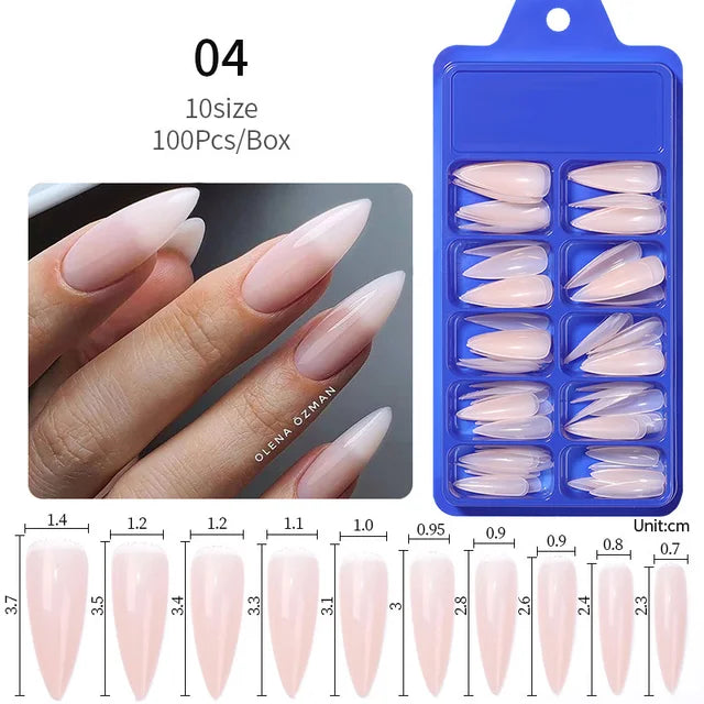 Crazy Gels Water Droplets Nude Nail Art Press on False Nails Fake Nails Coffin Gel Nails Extension System Full Cover Short Nail Soft Gel Tips Accessories Tool