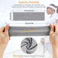 Thumbnail for DiyJibb Black Headbands for Women Non Slip - 7PCS