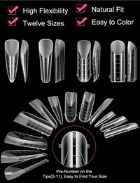 Thumbnail for EBANKU Beauty Clear Matte Dual Nail Forms Kit - 96 pcs | EBANKU