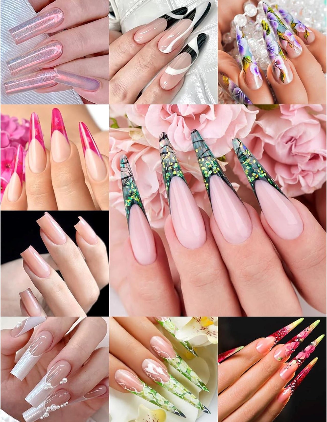 EBANKU Beauty Clear Matte Dual Nail Forms Kit - 96 pcs | EBANKU