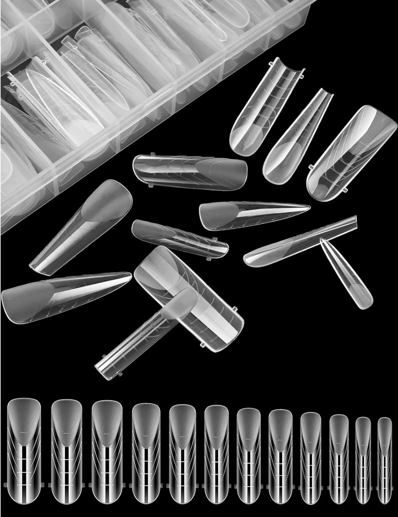 EBANKU Beauty Clear Matte Dual Nail Forms Kit - 96 pcs | EBANKU