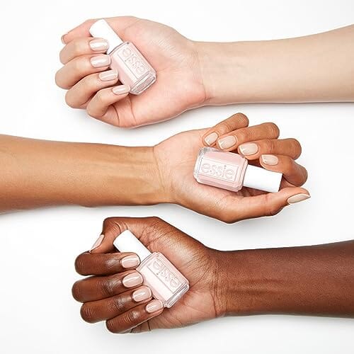 essie essie Salon-Quality Nail Polish, 8-Free Vegan, Sheer Pale Pink, Ballet Slippers, 0.46 fl oz